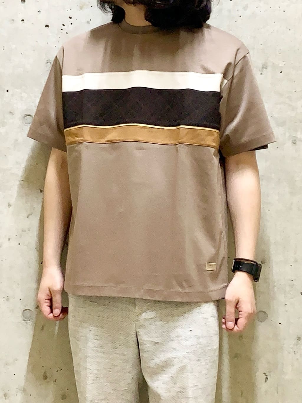 木村剛さんの「TAKEO KIKUCHI｜【尾州織】リネンブレンド メッシュパンツ」を使ったコーディネート