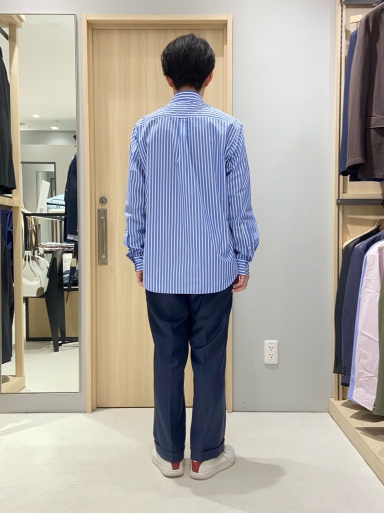 わいずみさんの「TAKEO KIKUCHI｜【Three by Three】シャイニーシャークピンヘッド ベスト / 3ピース対応」を使ったコーディネート