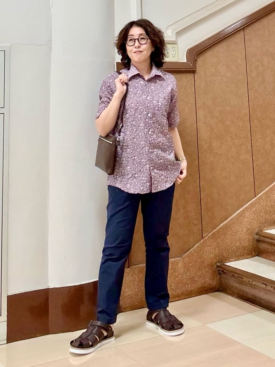 のぐみさんの「TAKEO KIKUCHI｜【全7サイズ&times;8色展開！】トップマルチヘリンボン パンツ」を使ったコーディネート
