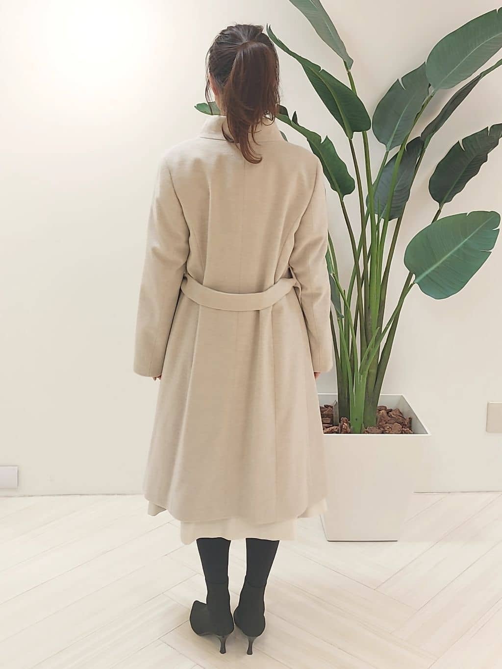 YuKaRiさんの「UNTITLED｜【日本製／2WAY衿】スタンドカラー ロングコート」を使ったコーディネート