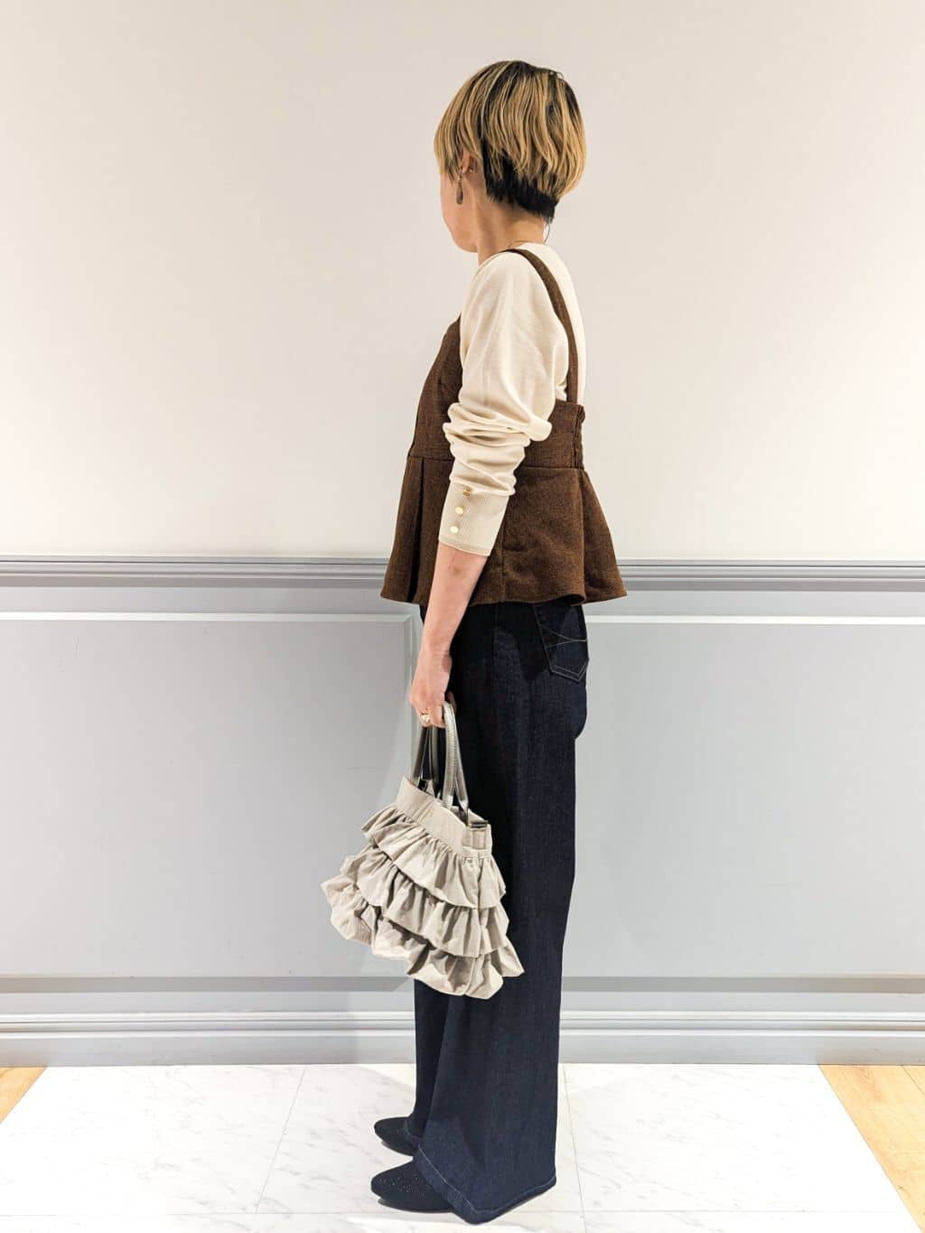 chieさんの「grove｜【SOMETHING&times;grove別注】LISAWIDE DENIM PANTS」を使ったコーディネート