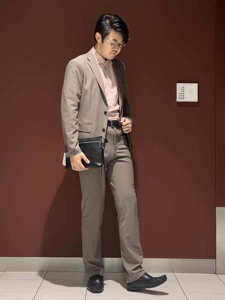 ジュンさんの「TAKEO KIKUCHI｜【抗菌防臭／9色5サイズ展開】ハニカムメランジ ポロシャツ」を使ったコーディネート