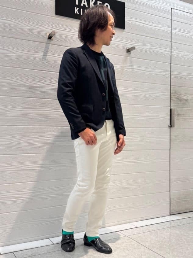 井出恭輔さんの「TAKEO KIKUCHI｜【Sサイズ～】ストレッチ デニム パンツ」を使ったコーディネート