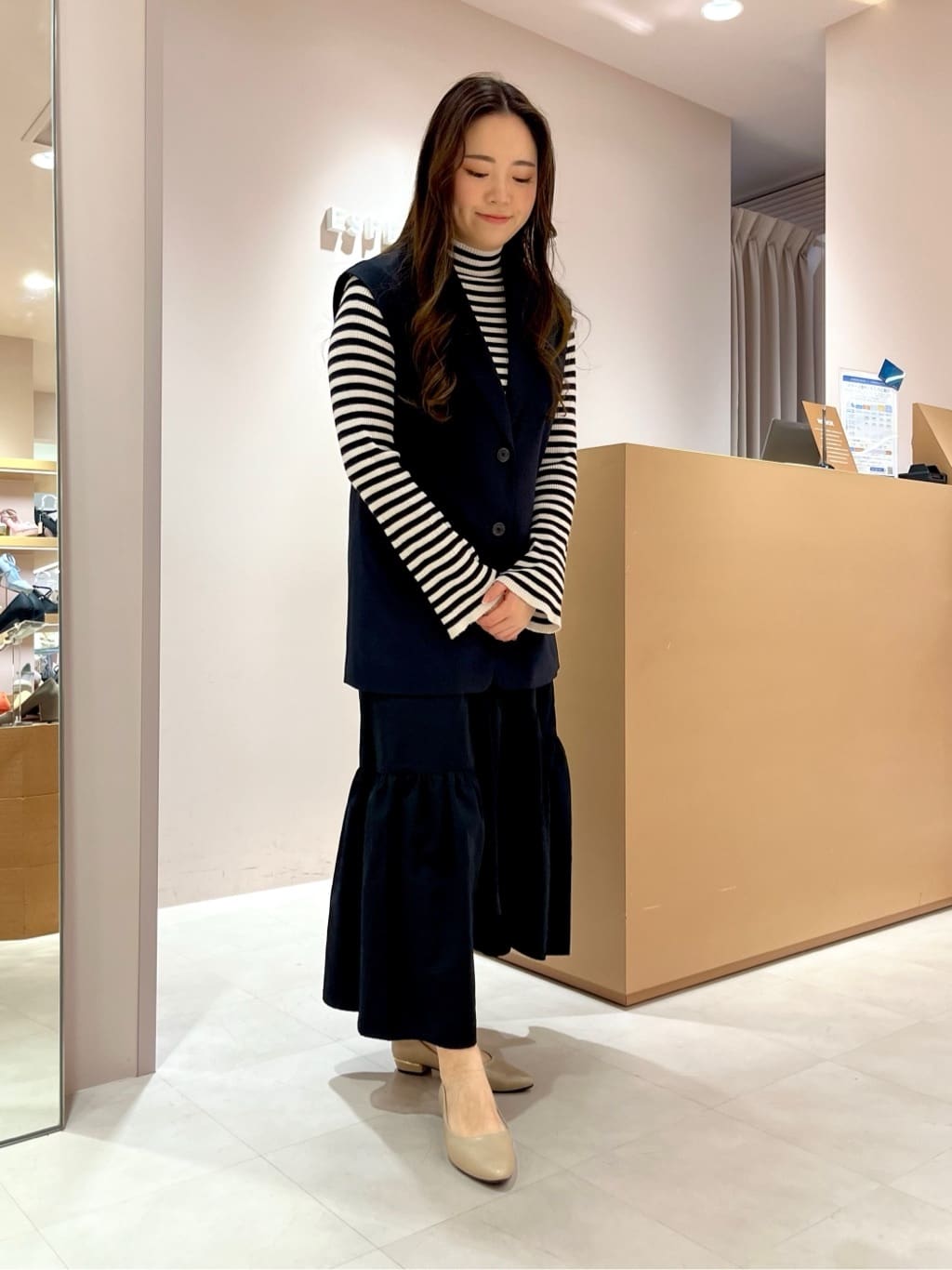 aya.oさんの「ESPERANZA｜《定番》晴雨兼用クッションフラットパンプス」を使ったコーディネート