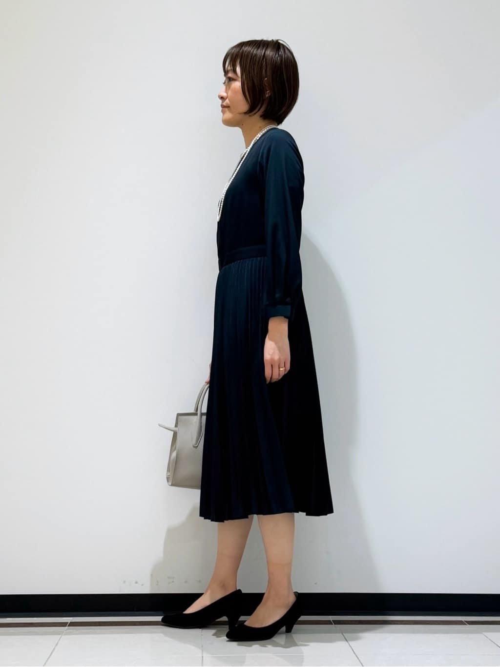 mikaさんの「INDIVI｜【マルチWAY】3点セットパール調ネックレス」を使ったコーディネート