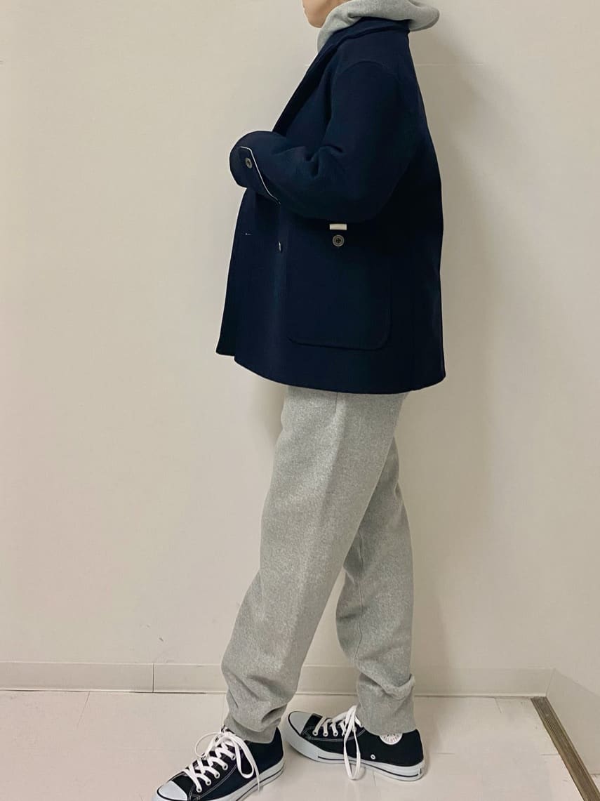 Junさんの「Dessin｜【ユニセックス・日本製・洗える】吊り裏毛フーデッドスウェット」を使ったコーディネート