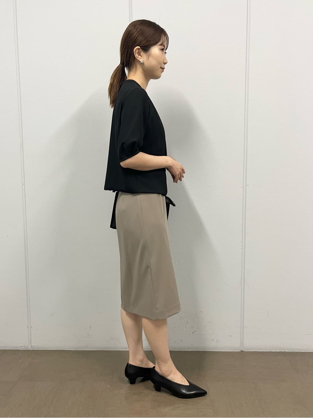 shokoさんの「INDIVI｜【定番スーツ/洗える/UVケア】ストレッチノーカラージャケット」を使ったコーディネート