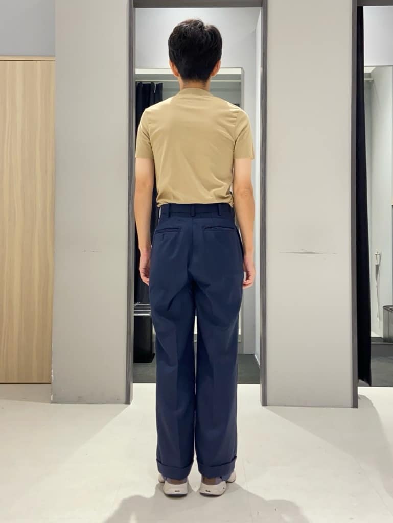 わいずみさんの「TAKEO KIKUCHI｜ハットモチーフ ジャカード ストライプ シャツ」を使ったコーディネート