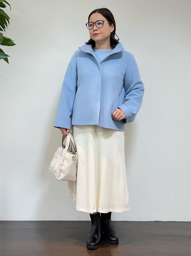 Asamiさんの「UNTITLED｜【日本製／2WAY衿】スタンドカラー ロングコート」を使ったコーディネート