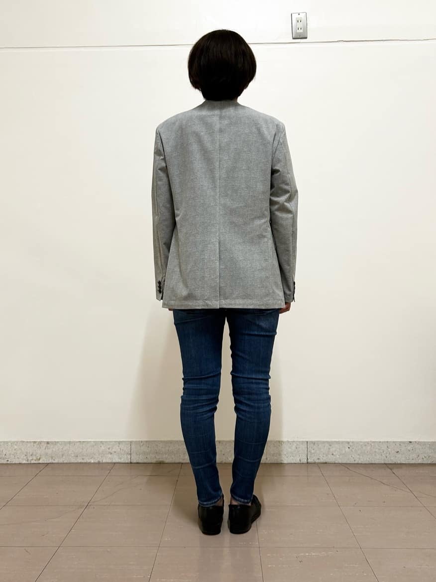 okaさんの「TAKEO KIKUCHI｜【抗菌防臭】COOL DOTS（R）ドビープリント ジャケット」を使ったコーディネート