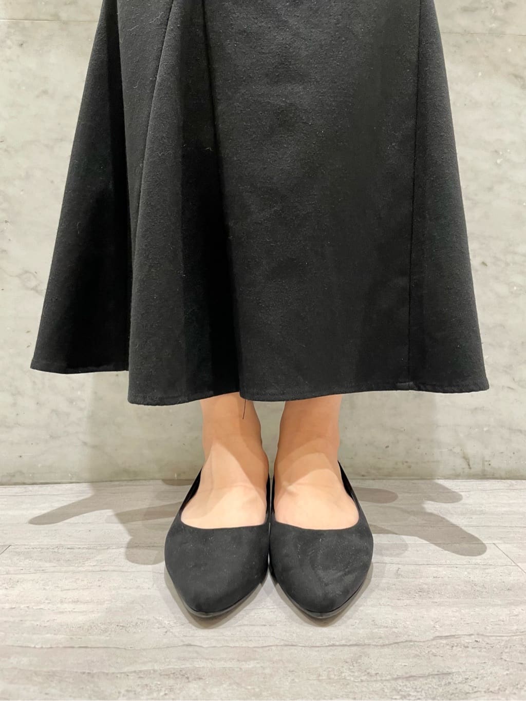 manamiさんの「ESPERANZA｜《定番》晴雨兼用クッションフラットパンプス」を使ったコーディネート