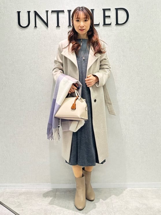 Miwaさんの「UNTITLED｜【日本製／2WAY衿】スタンドカラー ロングコート」を使ったコーディネート