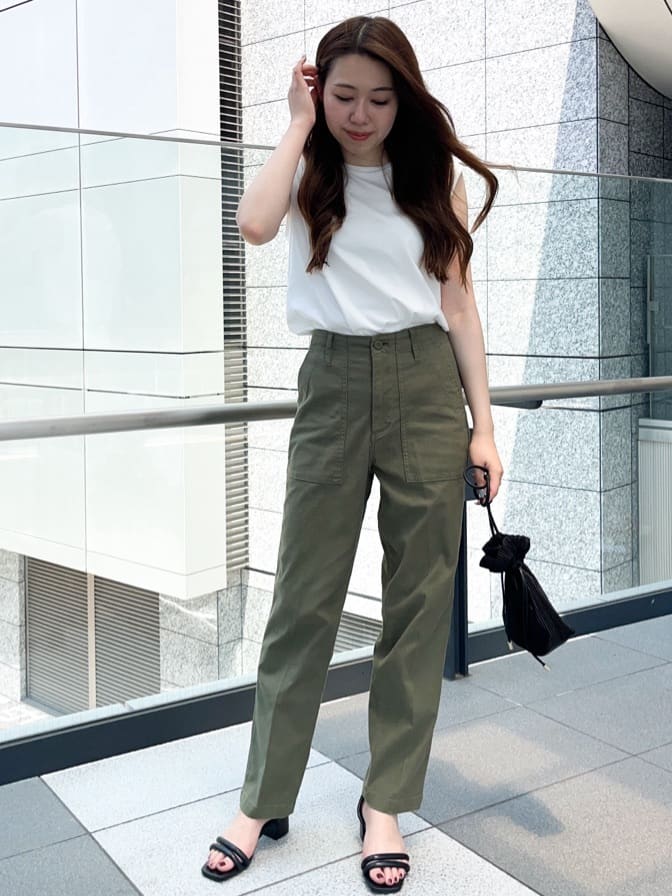 Risaさんの「OPAQUE.CLIP｜オーガニックコットン混 ベイカーパンツ」を使ったコーディネート