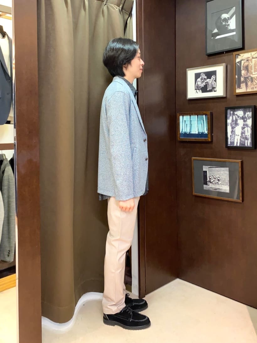 コバヤシさんの「TAKEO KIKUCHI｜【Made in JAPAN】播州織 ヘリンボン ストレート パンツ」を使ったコーディネート