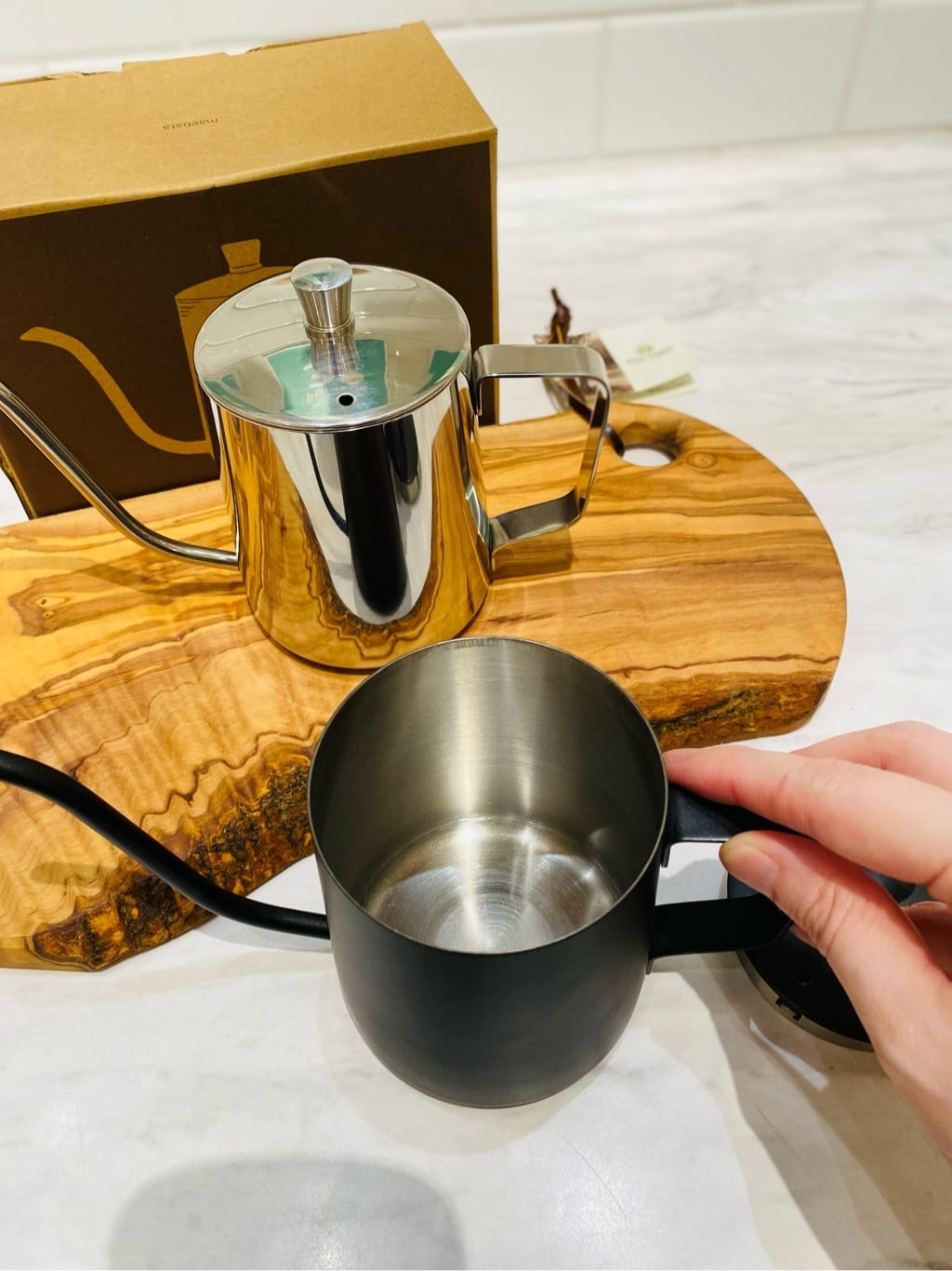 もかさんの「212 KITCHEN STORE｜ホームメイドカフェ ブリューコーヒー ドリップポット SV」を使ったコーディネート