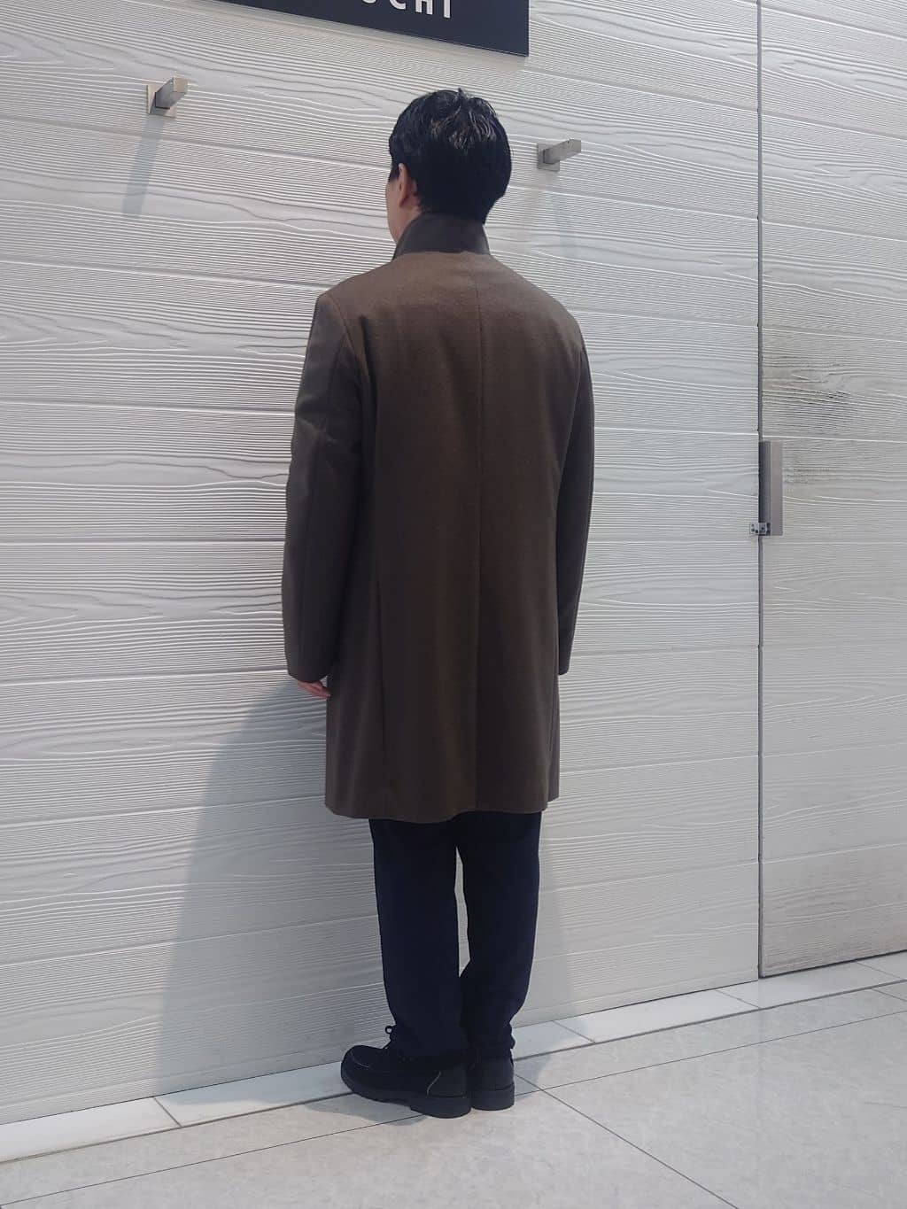 かずさんの「TAKEO KIKUCHI｜【ウールカシミヤブレンド】ビーバー調 スタンドカラー コート」を使ったコーディネート
