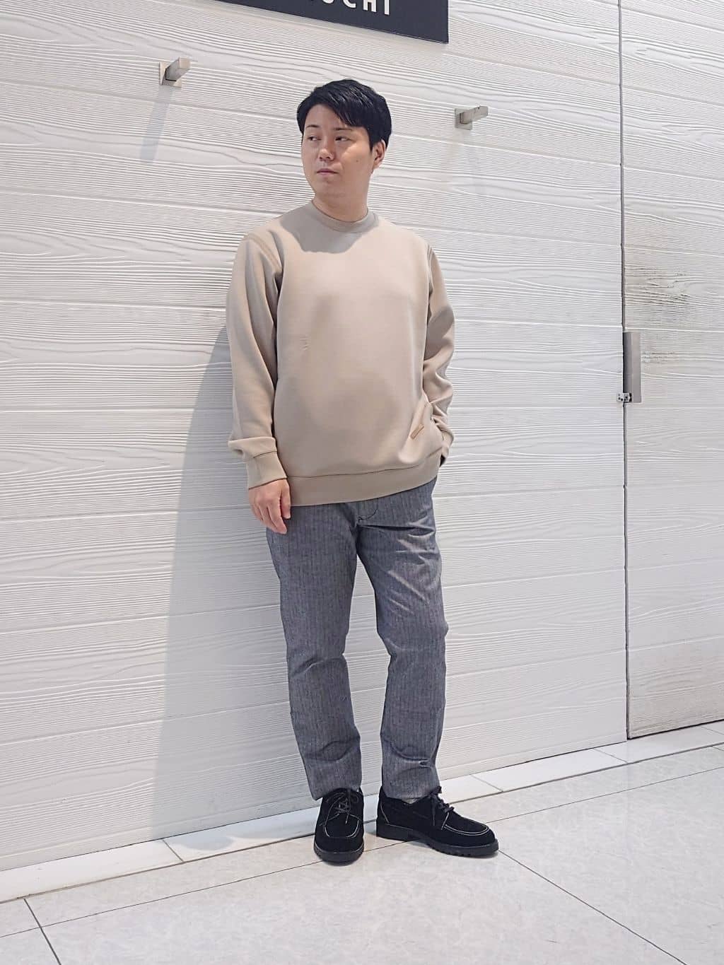 かずさんの「TAKEO KIKUCHI｜【Made in JAPAN】播州織 ヘリンボン ストレート パンツ」を使ったコーディネート