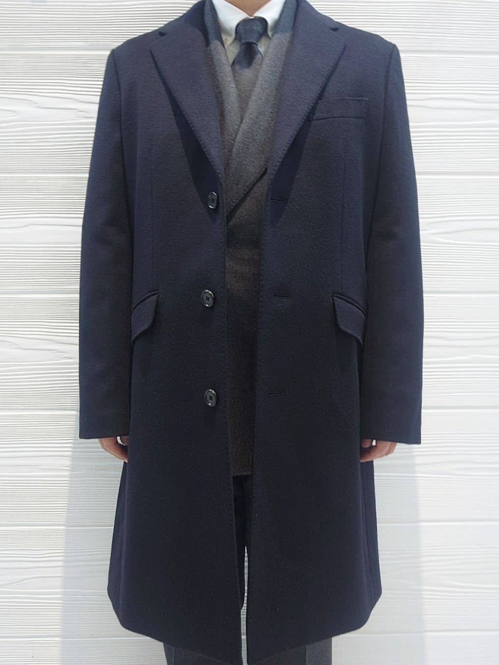 かずさんの「TAKEO KIKUCHI｜ウールカシミヤブレンド チェスターコート」を使ったコーディネート