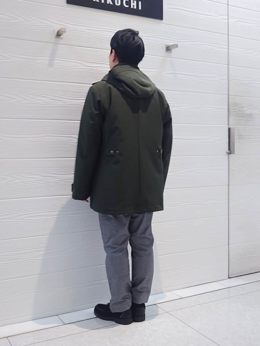 かずさんの「TAKEO KIKUCHI｜【Made in JAPAN】播州織 ヘリンボン ストレート パンツ」を使ったコーディネート