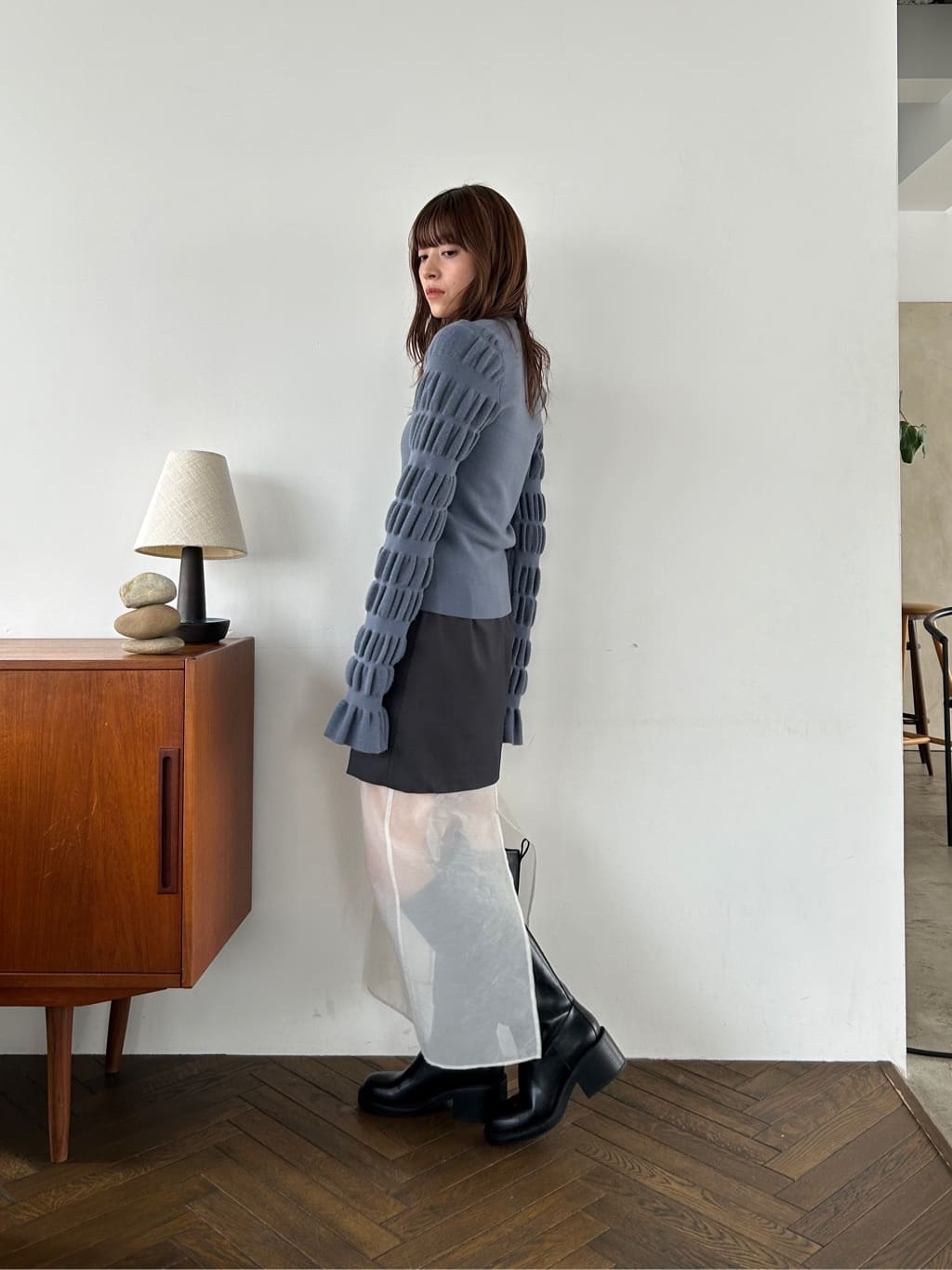 miyu maesakaさんの「CODE A｜reversible sheer skirt」を使ったコーディネート