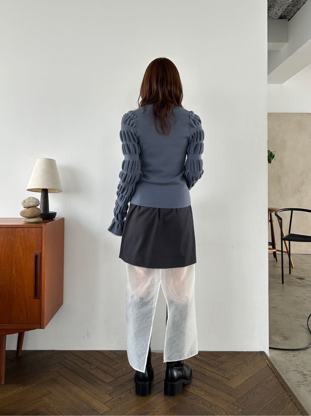 miyu maesakaさんの「CODE A｜reversible sheer skirt」を使ったコーディネート