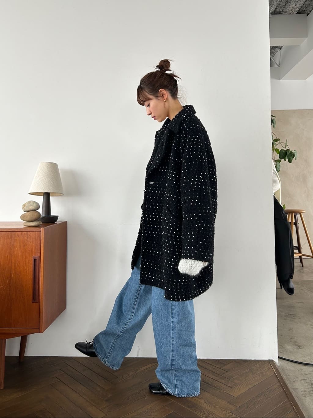 miyu maesakaさんの「CODE A｜2way sheer mohair pullover」を使ったコーディネート