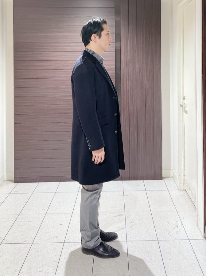 ToyoPさんの「TAKEO KIKUCHI｜ウールカシミヤブレンド チェスターコート」を使ったコーディネート