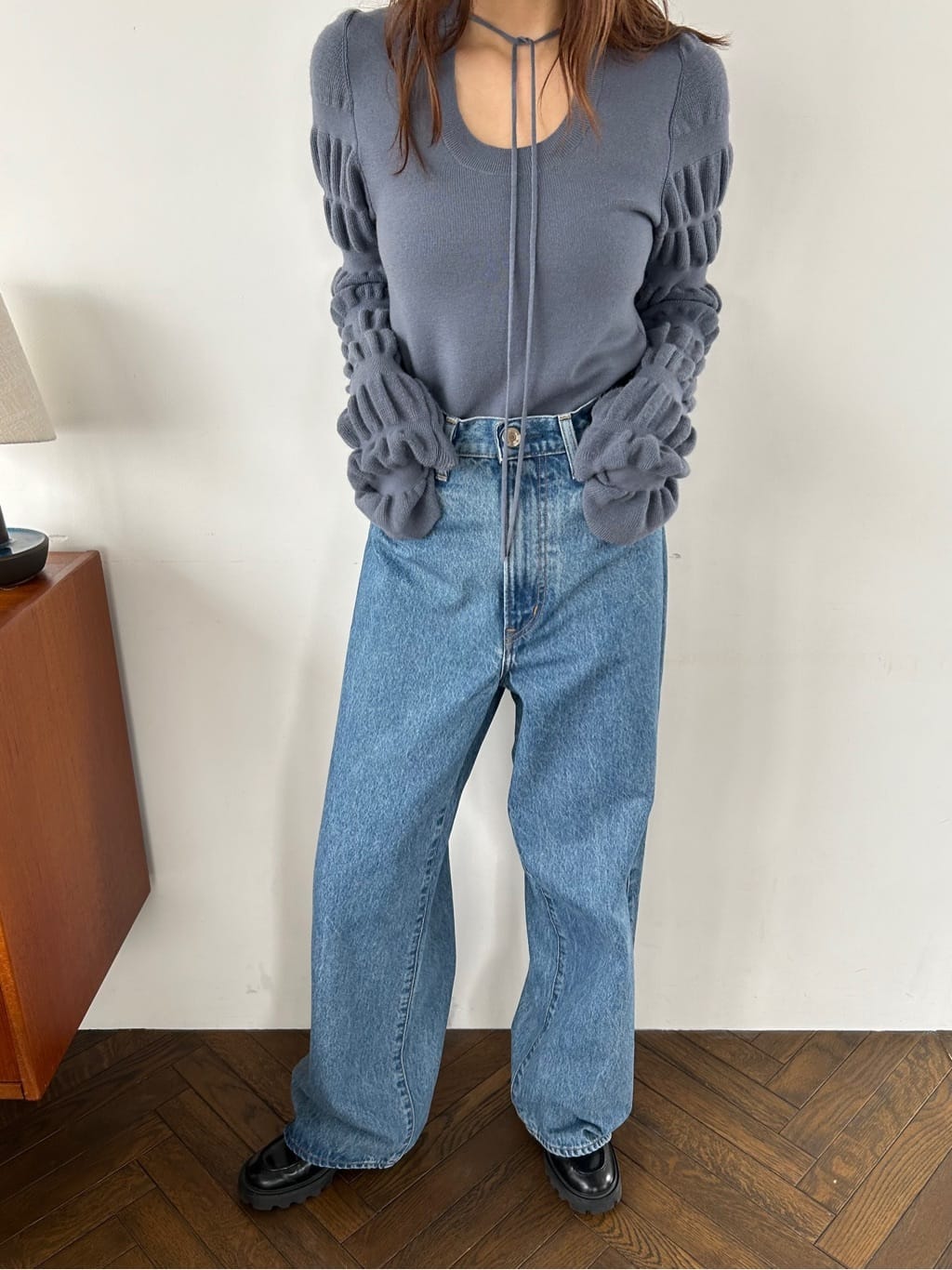 miyu maesakaさんの「CODE A｜gathered sleeves knit」を使ったコーディネート