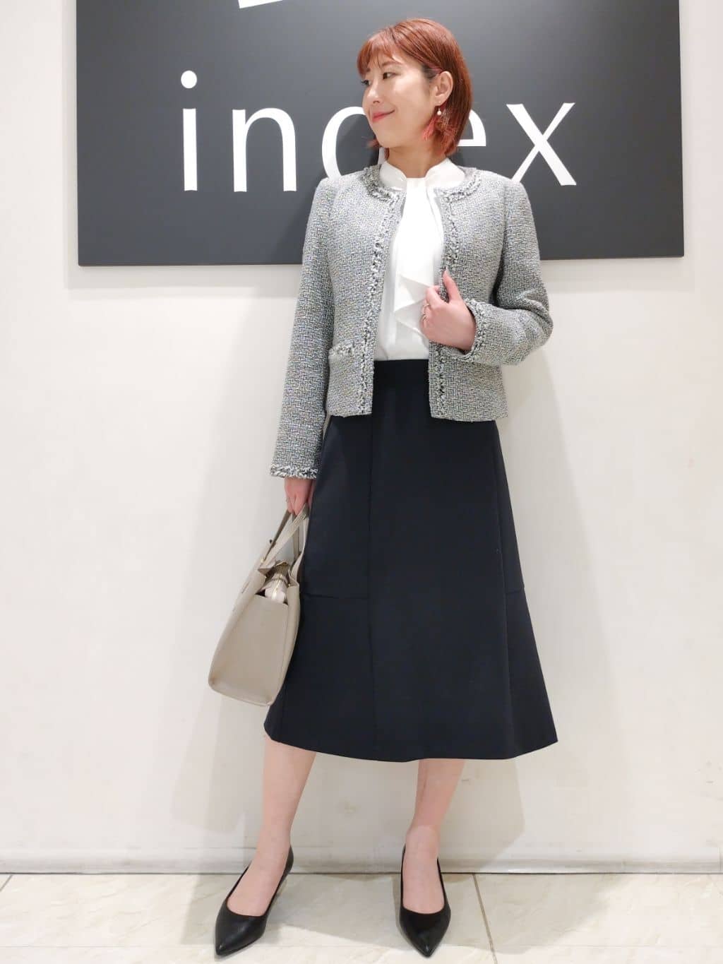 n.さんの「index｜《5色展開／S-LLサイズ》ストレッチマーメイドスカート／セットアップ対応【洗濯機洗い可／イージーケ」を使ったコーディネート