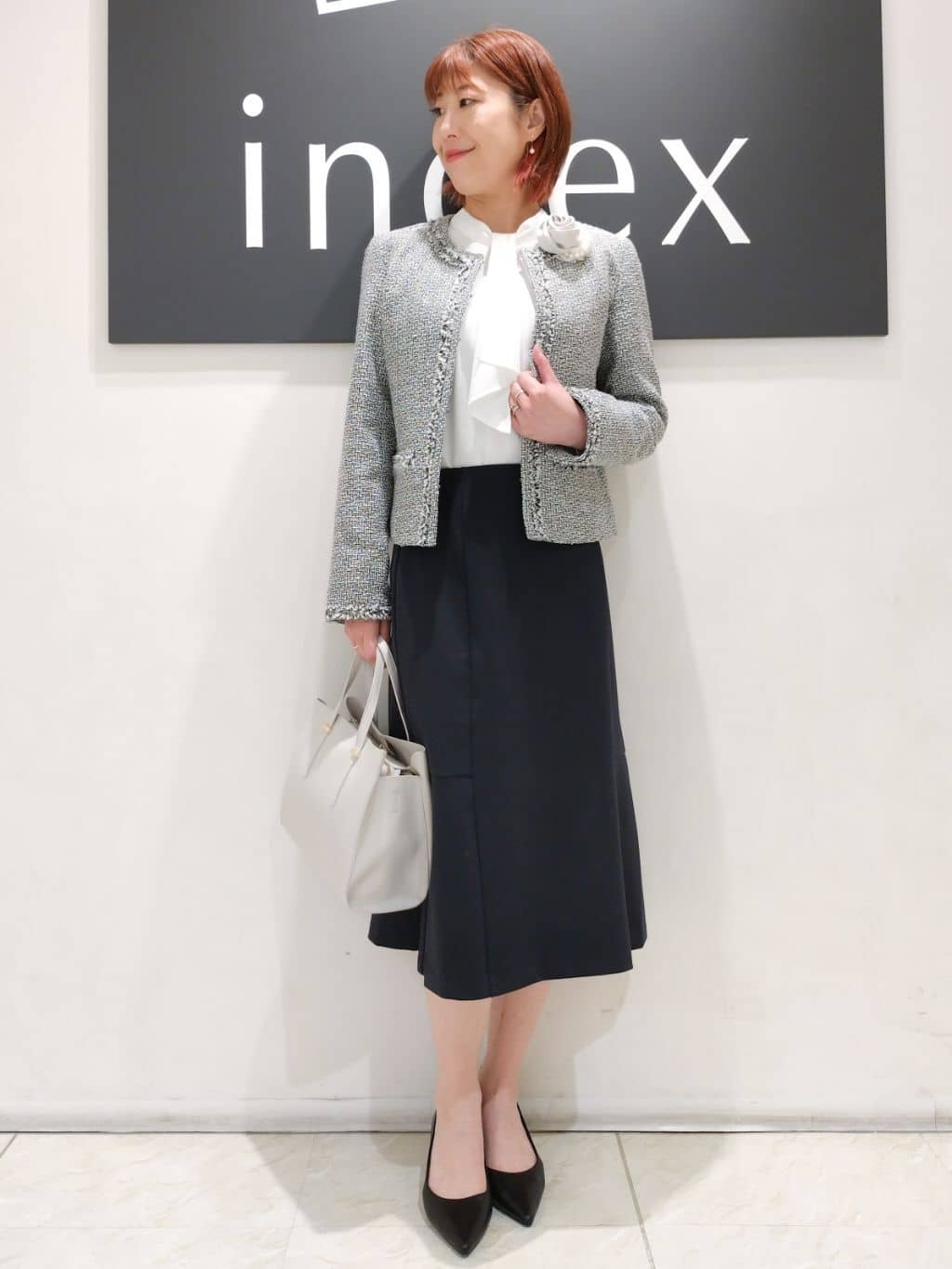 n.さんの「index｜《5色展開／S-LLサイズ》ストレッチマーメイドスカート／セットアップ対応【洗濯機洗い可／イージーケ」を使ったコーディネート