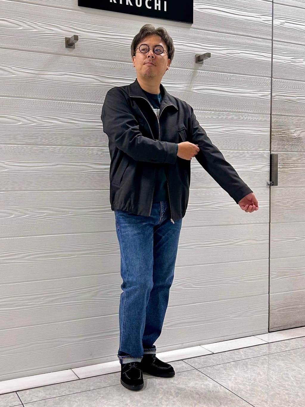 すーさんの「TAKEO KIKUCHI｜【モンスターストレッチ】日本製 ウォッシュド デニムパンツ」を使ったコーディネート