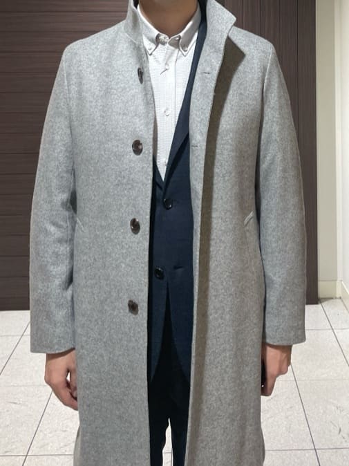 ToyoPさんの「TAKEO KIKUCHI｜【ウールカシミヤブレンド】ビーバー調 スタンドカラー コート」を使ったコーディネート