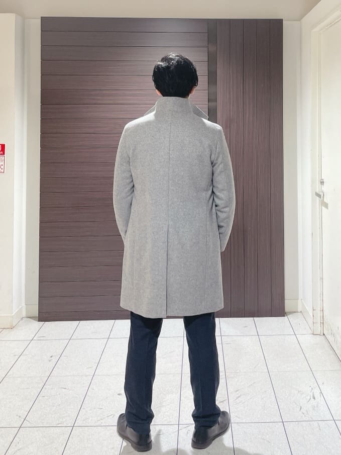 ToyoPさんの「TAKEO KIKUCHI｜【ウールカシミヤブレンド】ビーバー調 スタンドカラー コート」を使ったコーディネート