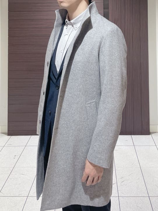 ToyoPさんの「TAKEO KIKUCHI｜【ウールカシミヤブレンド】ビーバー調 スタンドカラー コート」を使ったコーディネート