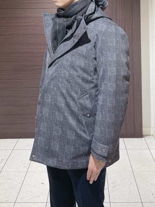 ToyoPさんの「TAKEO KIKUCHI｜【3WAY】ジャカード グレンチェック ダウンライナー ブルゾン」を使ったコーディネート