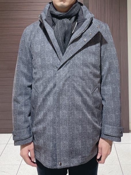 ToyoPさんの「TAKEO KIKUCHI｜【3WAY】ジャカード グレンチェック ダウンライナー ブルゾン」を使ったコーディネート