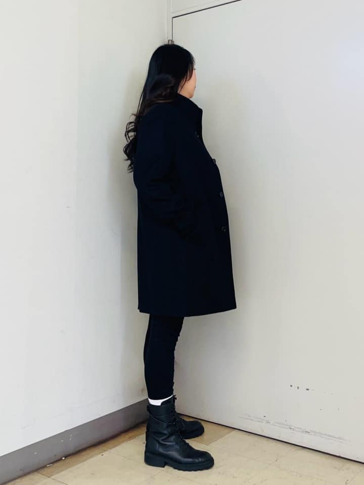 iwさんの「TAKEO KIKUCHI｜【ウールカシミヤブレンド】ビーバー調 スタンドカラー コート」を使ったコーディネート