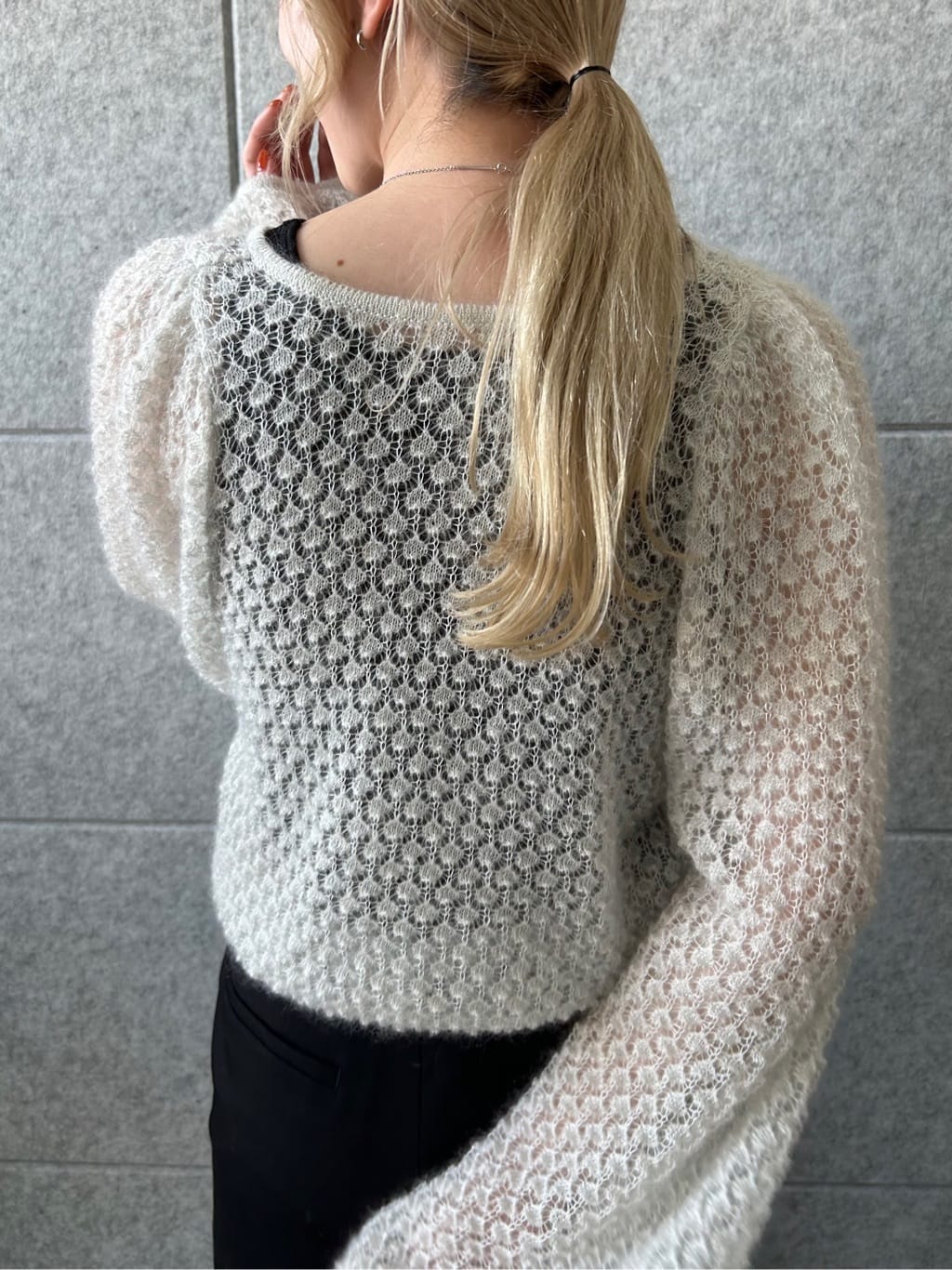 honoka Aさんの「CODE A｜2way sheer mohair pullover」を使ったコーディネート