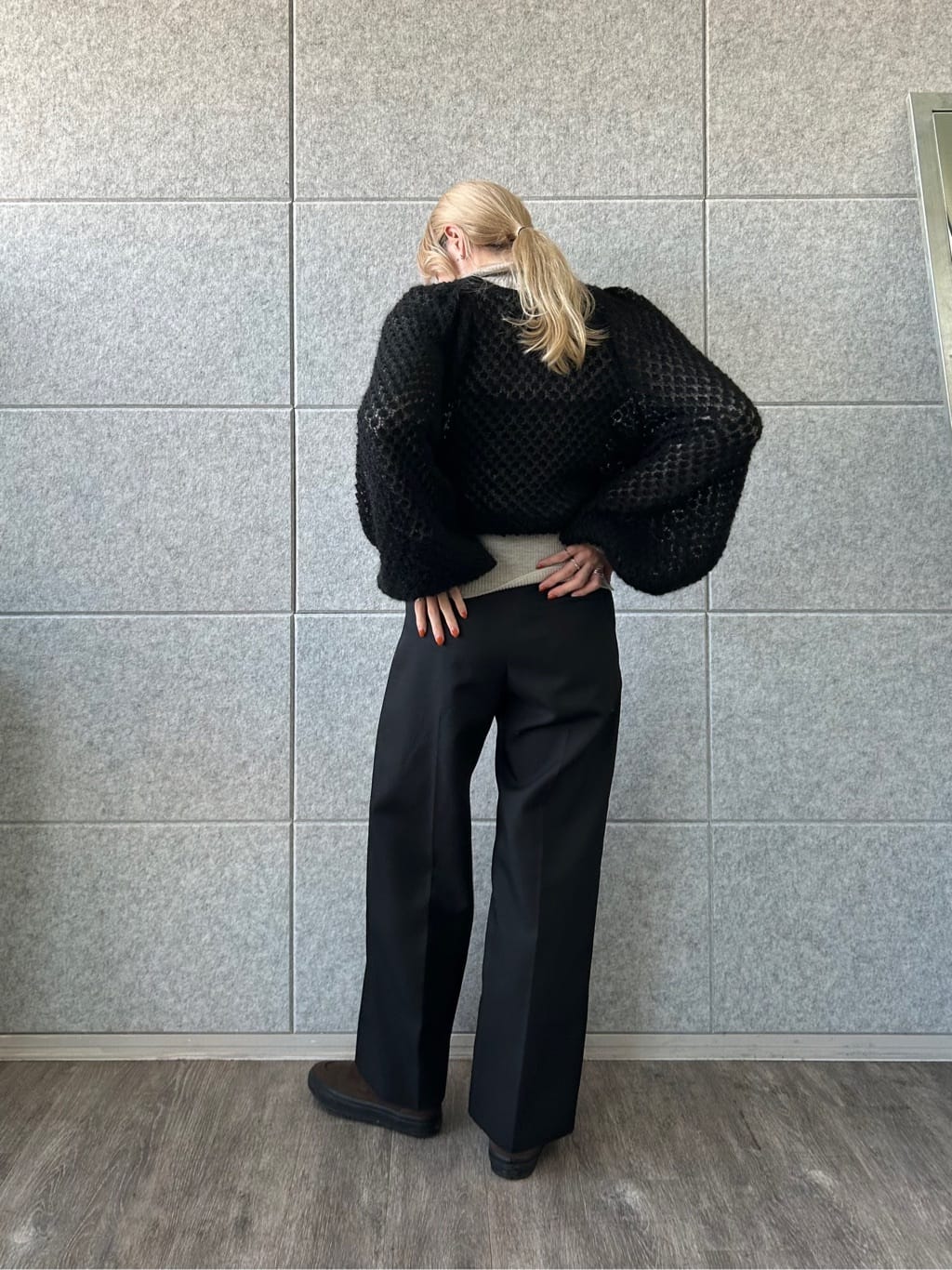honoka Aさんの「CODE A｜2way sheer mohair pullover」を使ったコーディネート