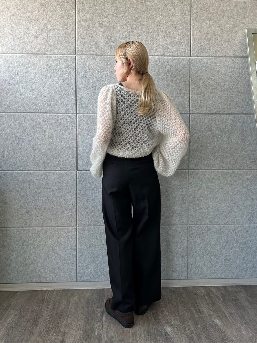 honoka Aさんの「CODE A｜2way sheer mohair pullover」を使ったコーディネート