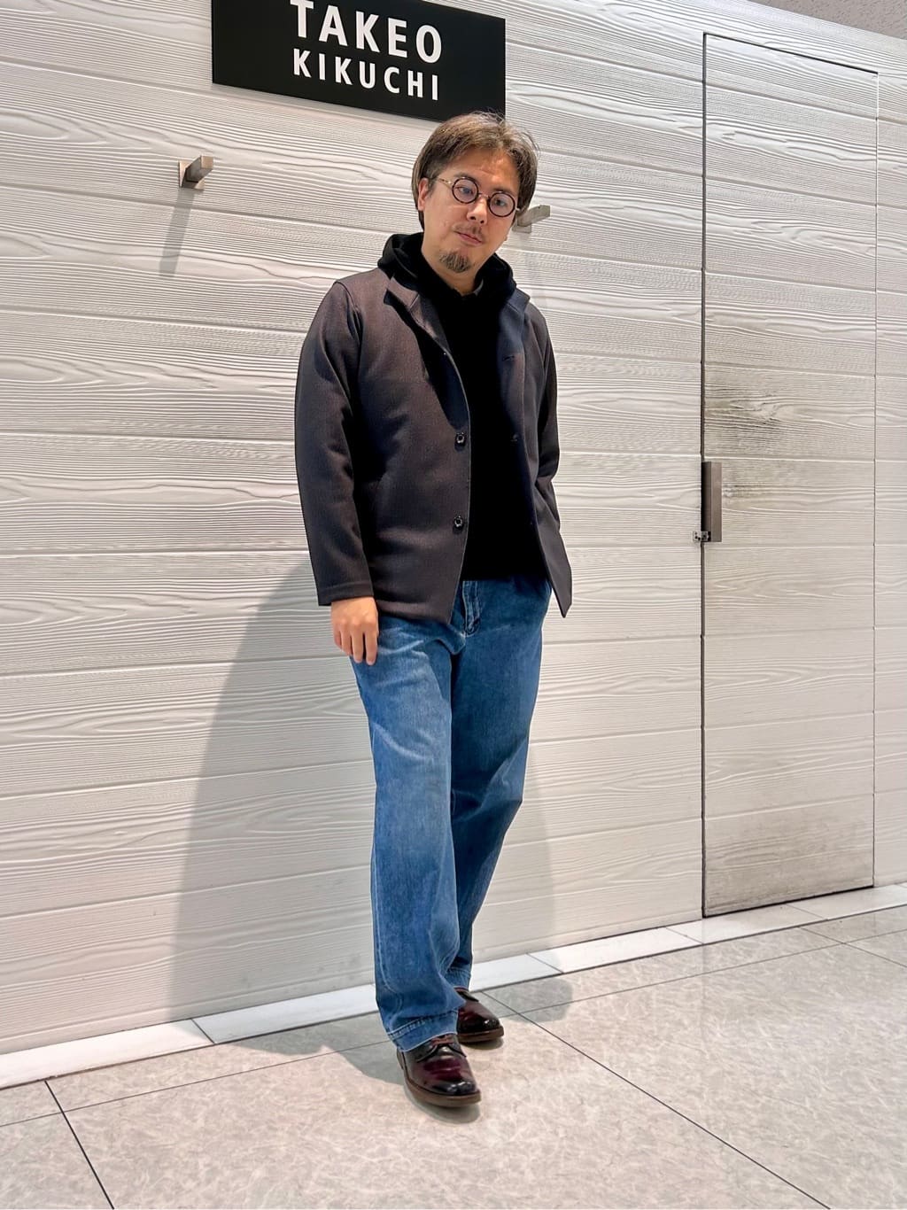 すーさんの「TAKEO KIKUCHI｜【DOWN FABRIC】ダウンファブリック スタンドカラーブルゾン」を使ったコーディネート