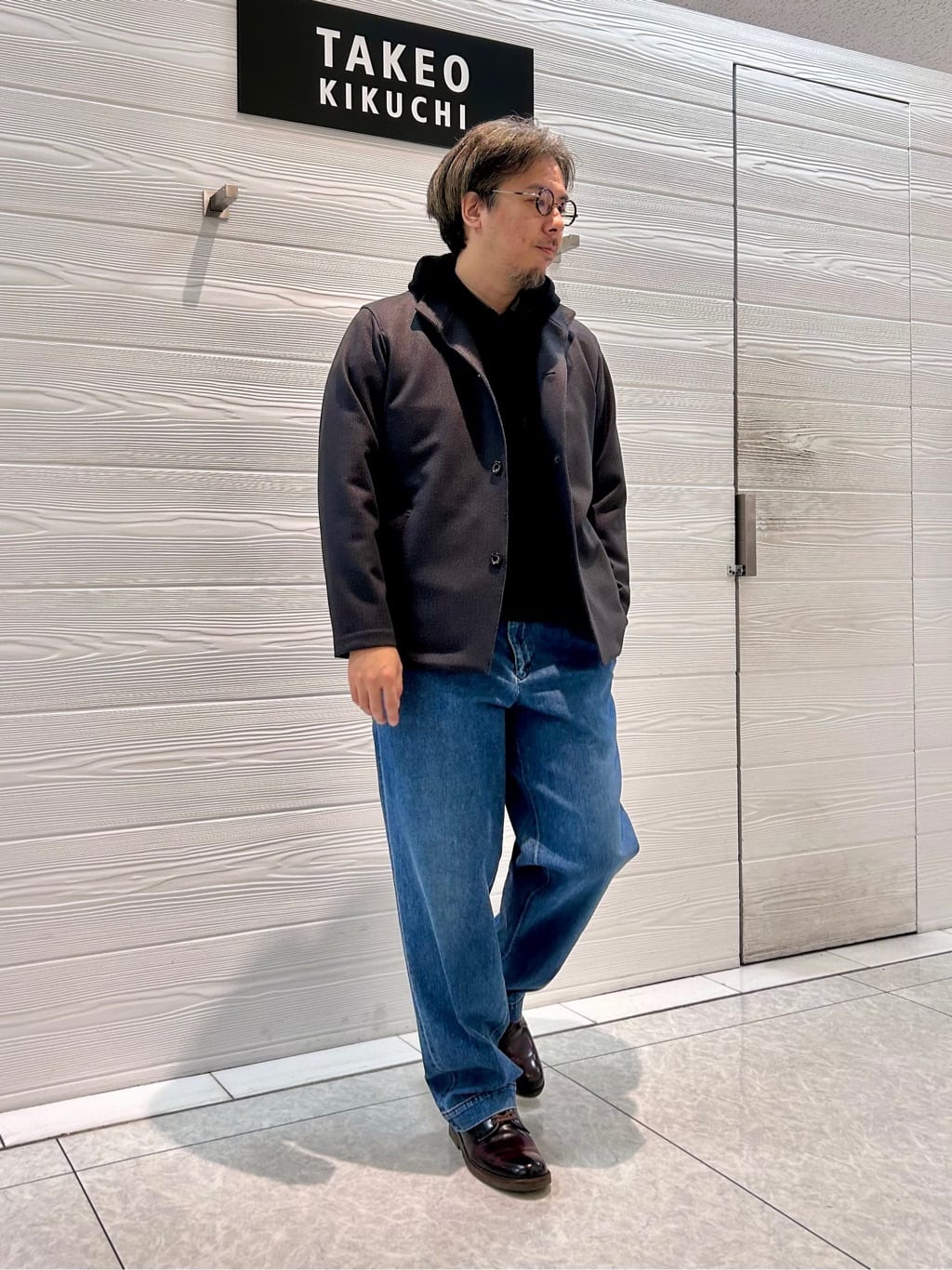 すーさんの「TAKEO KIKUCHI｜【DOWN FABRIC】ダウンファブリック スタンドカラーブルゾン」を使ったコーディネート