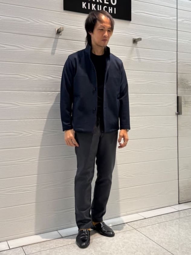 井出恭輔さんの「TAKEO KIKUCHI｜【DOWN FABRIC】ダウンファブリック スタンドカラーブルゾン」を使ったコーディネート