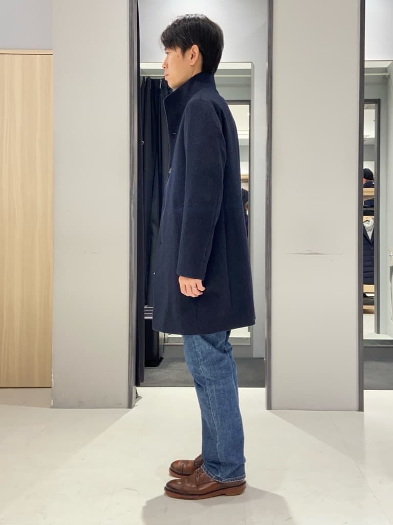 わいずみさんの「TAKEO KIKUCHI｜【ウールカシミヤブレンド】ビーバー調 スタンドカラー コート」を使ったコーディネート