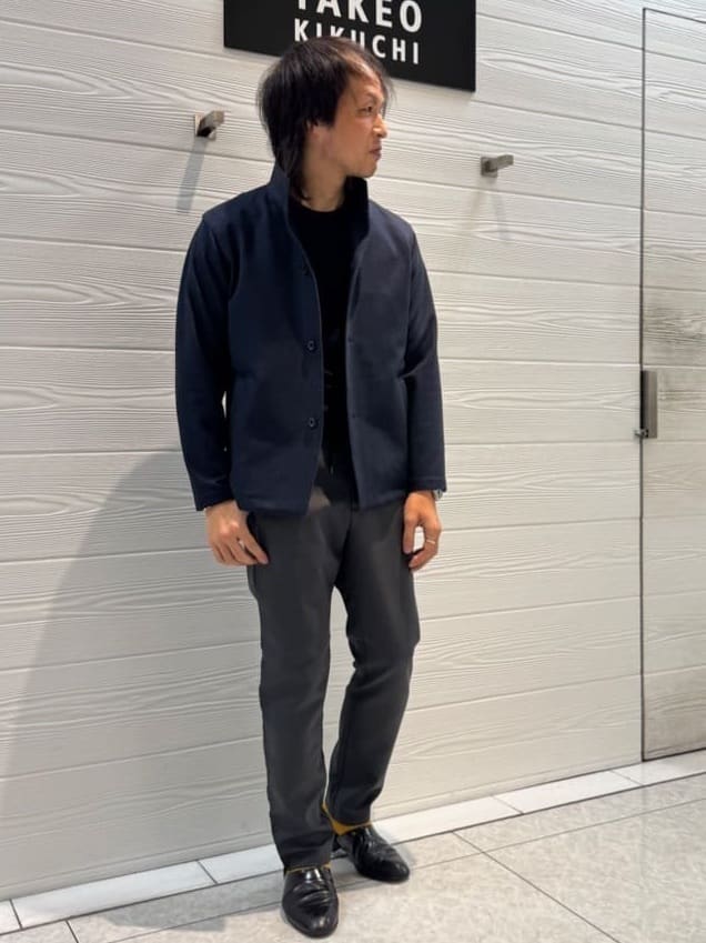 井出恭輔さんの「TAKEO KIKUCHI｜【DOWN FABRIC】ダウンファブリック スタンドカラーブルゾン」を使ったコーディネート