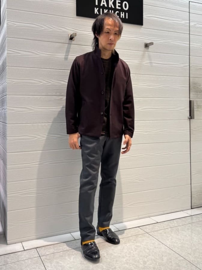 井出恭輔さんの「TAKEO KIKUCHI｜【DOWN FABRIC】ダウンファブリック スタンドカラーブルゾン」を使ったコーディネート