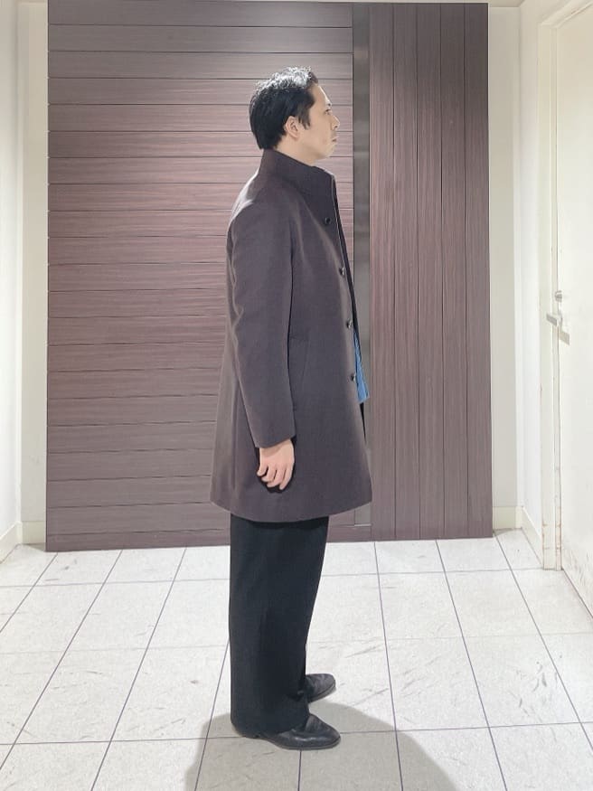 ToyoPさんの「TAKEO KIKUCHI｜【ウールカシミヤブレンド】ビーバー調 スタンドカラー コート」を使ったコーディネート