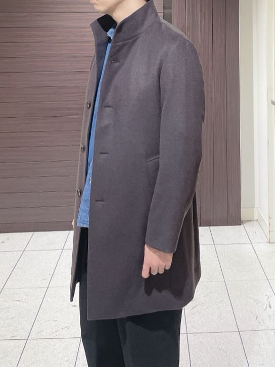 ToyoPさんの「TAKEO KIKUCHI｜【ウールカシミヤブレンド】ビーバー調 スタンドカラー コート」を使ったコーディネート