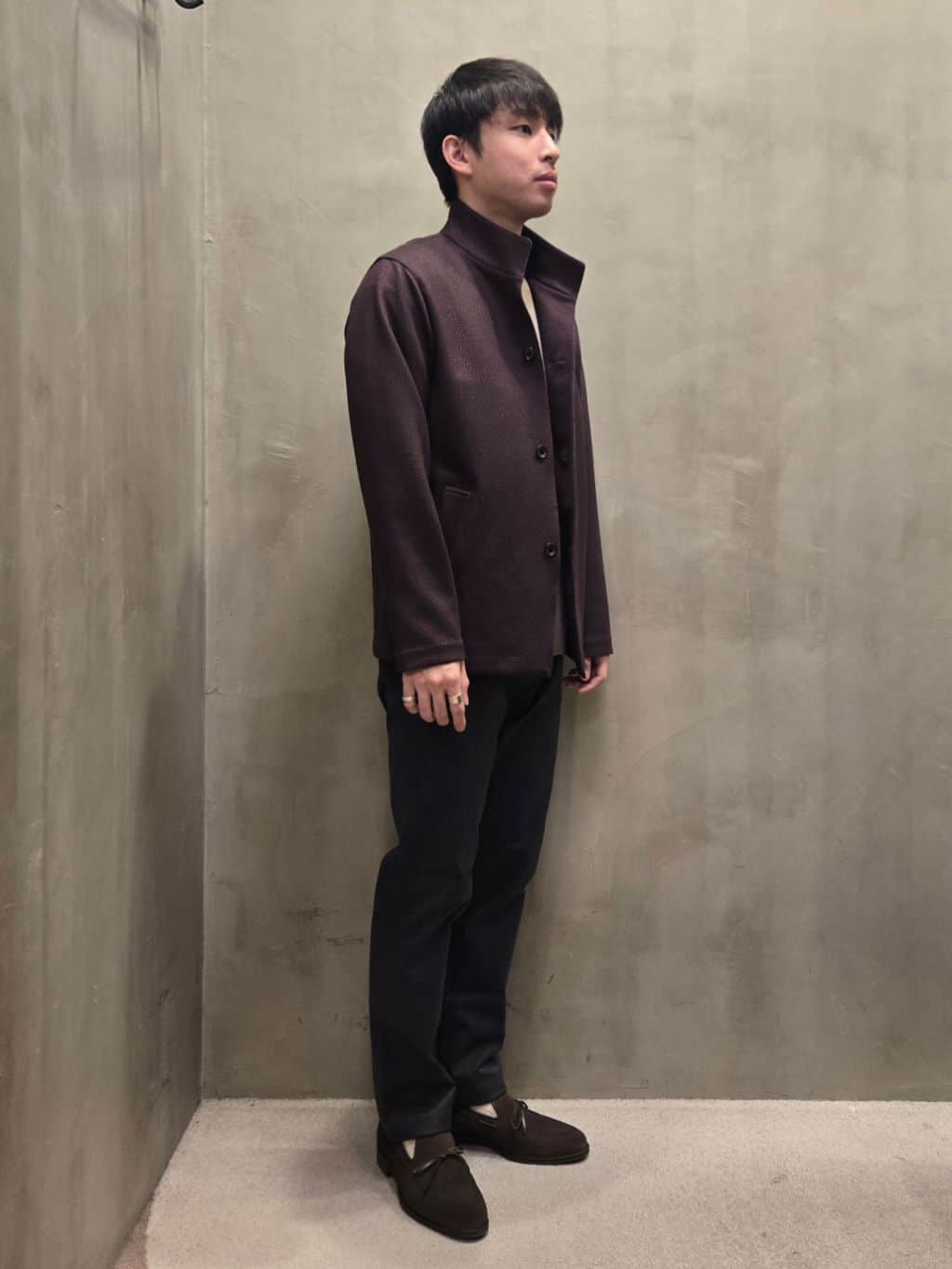 白木駆さんの「TAKEO KIKUCHI｜【DOWN FABRIC】ダウンファブリック スタンドカラーブルゾン」を使ったコーディネート