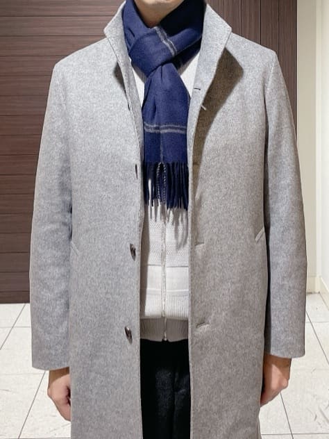 ToyoPさんの「TAKEO KIKUCHI｜【ウールカシミヤブレンド】ビーバー調 スタンドカラー コート」を使ったコーディネート